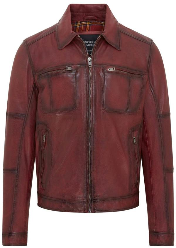 Infinity Leather Mens Classic Leather Biker Jacket - Bettles