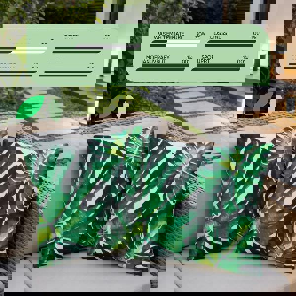 Gardenwize Pair of Outdoor Scatter Cushions – Banana Leaf Design