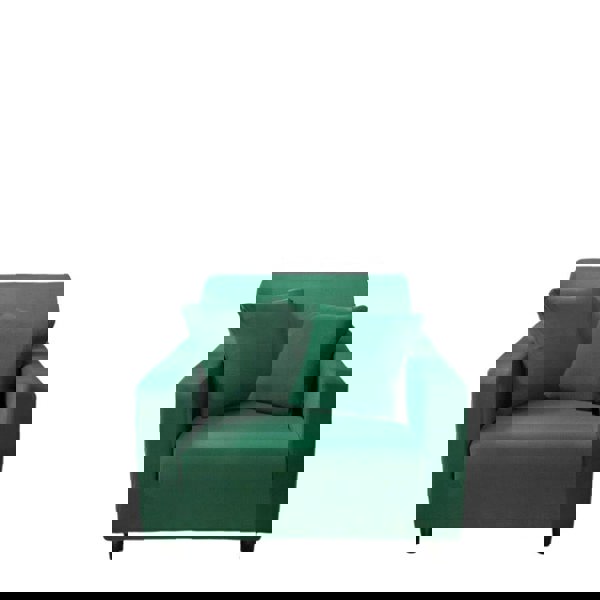 Anyhouz Anyseat 1 Seater Sofa Cover Plain Green Style and Protection For Living Room Sofa Chair Elastic Stretchable Slipcover