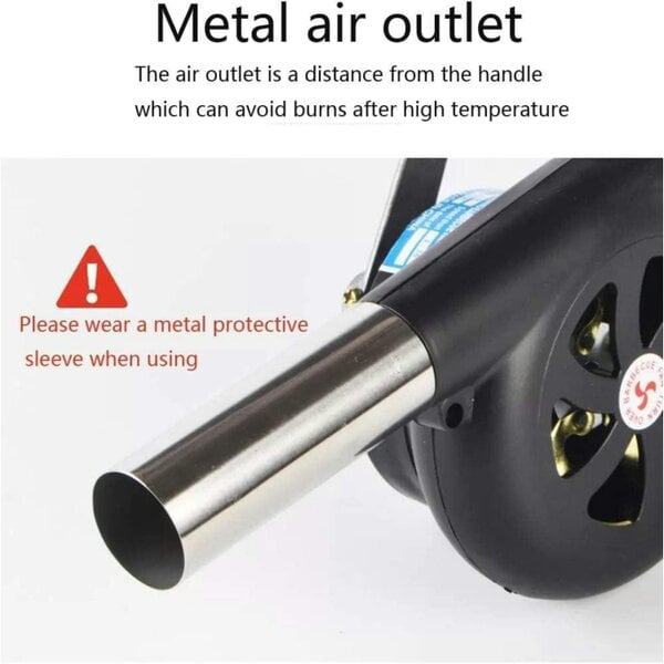 Dyzi Manual Hand Crank BBQ Fan Air Blower Portable Grill Fire Starter