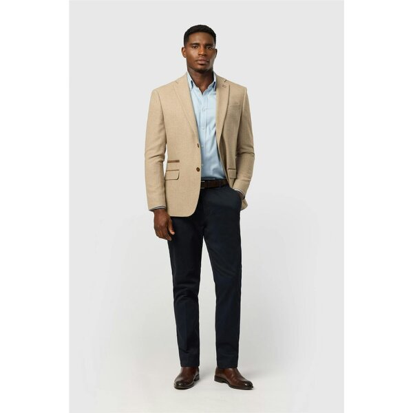 Antique Rogue Slim Fit Baxter Camel Herringbone Tweed Jacket