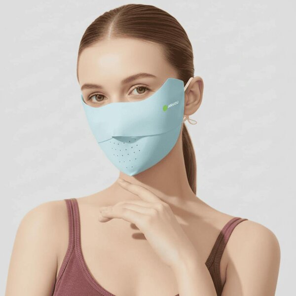 Anniou Seamless Sun Protection Mask - Sky blue