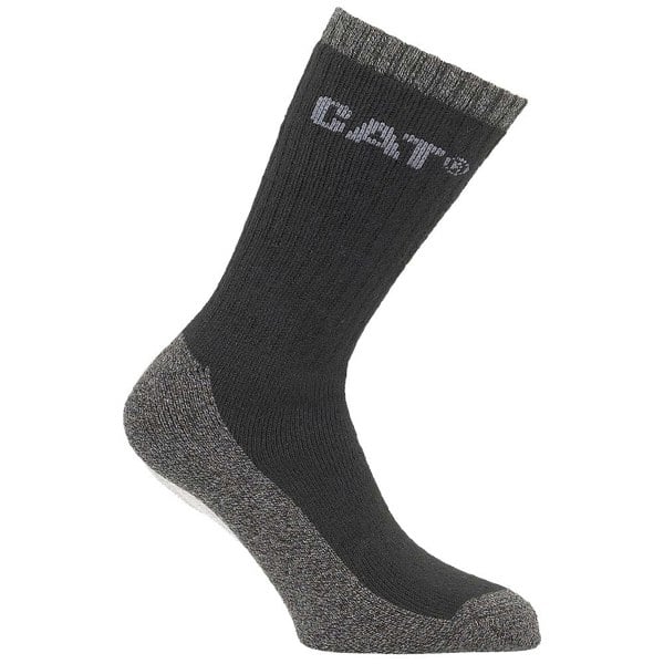 Caterpillar Thermal Mens Work Socks (Pack Of 2) - Black