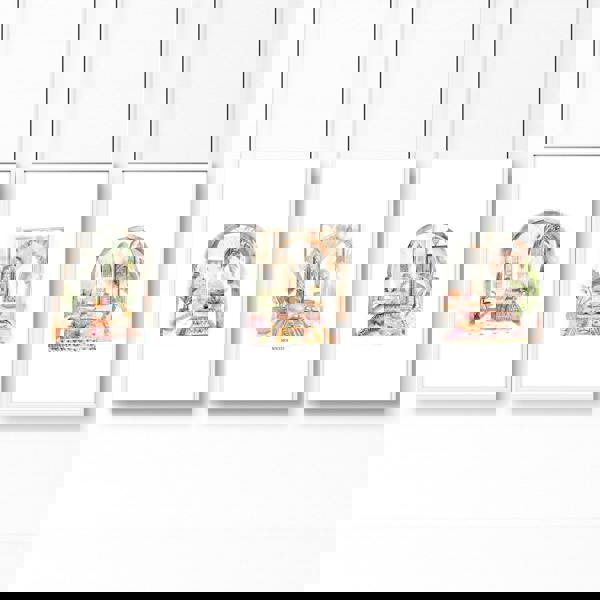 Living Room Paintings | Set of 3 Moroccan Inspired Wall art Prints