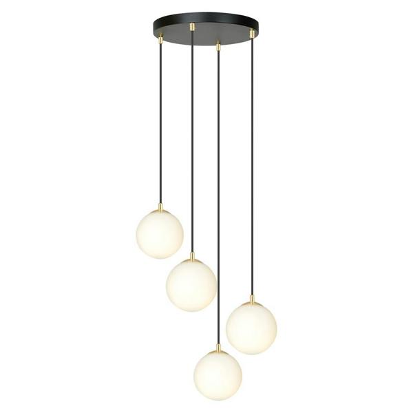 Emibig ROYAL Pendant lamp 4 x E14  Black, gold with White Shade