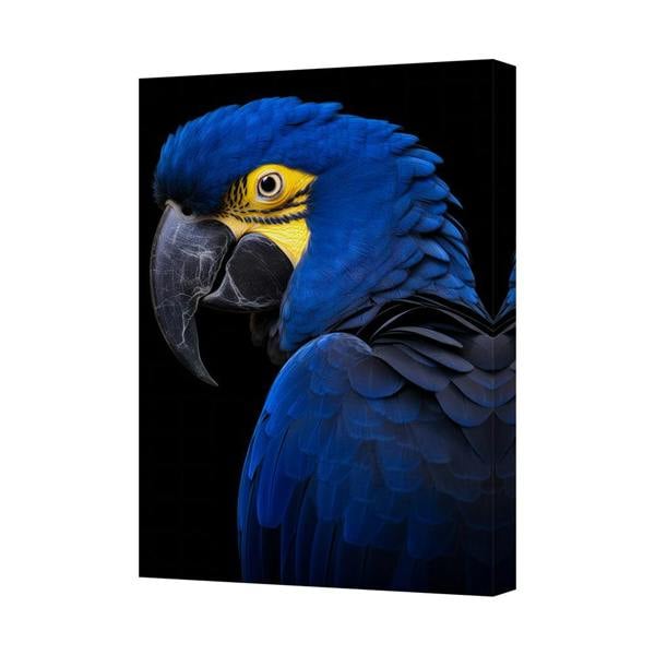 Benjamin Tate Design Blue Macaw Canvas Wall Art Print Bird Portrait For Home Decor