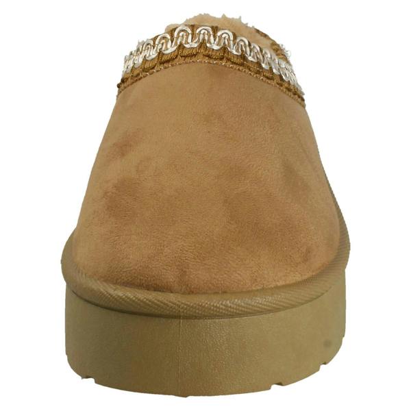 Spot On Ladies Spot On Wide Fit Stitch Pattern Slipper Shoes F4470