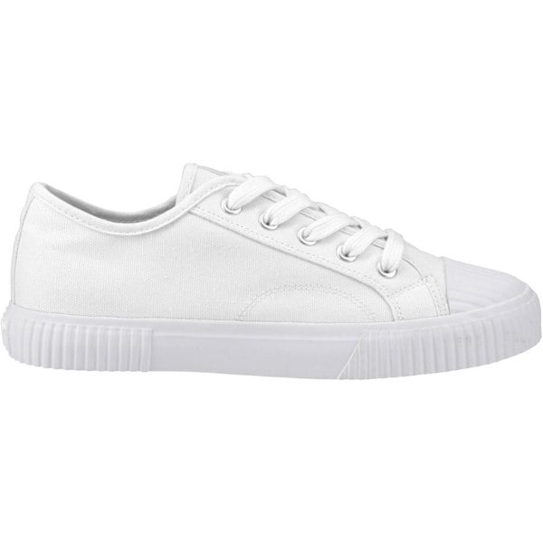 Hush Puppies Freya Canvas Textile Women's White Trainers