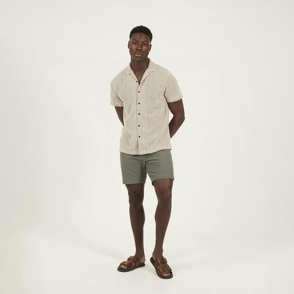 Brave Soul Pale Green Seersucker Shorts - Pale Green Image 3