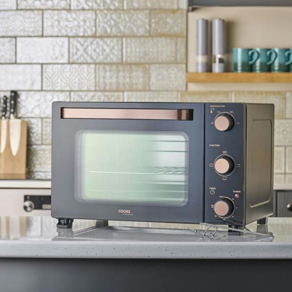 Cooks Professional 28L Mini Oven | Black / Copper