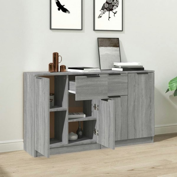 Berkfield Sideboards 2 pcs Grey Sonoma 60x30x70 cm Engineered Wood