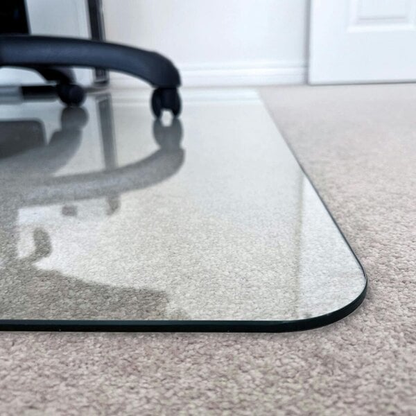 Marvelux Tempered Glass Chair Mat for All Carpet Thicknesses & Hard Floors