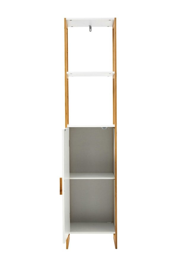 Living and Home 4-Tier Single-door Tall Bathroom Storage Cabinet