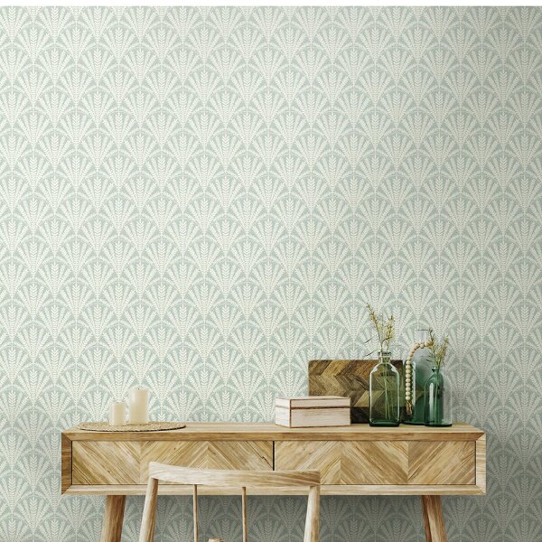 Hoopla Walls Garden Arch  - Soft Blue 10m Wallpaper