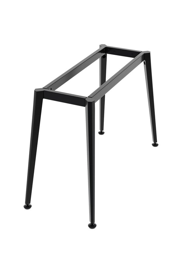 Living and Home Metal Desk Frame Black Desk Base with Adjustable Plastic Table Foot Protectors for Dining Table, 110cm W x 50cm D x 71cm H