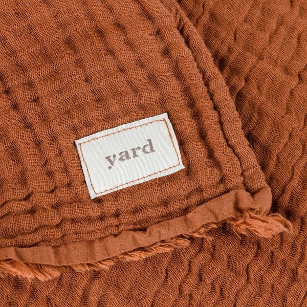 Yard Lark Cotton Crinkled Throw - Pecan