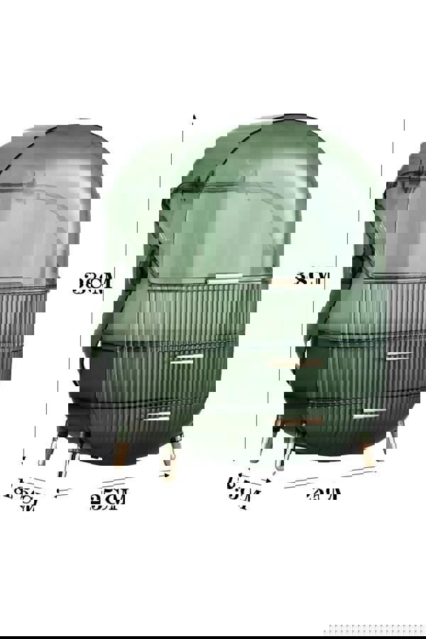 Living and Home Three Layer Cosmetic Makeup Storage Organiser Skincare Display Box Case With Portable Handle