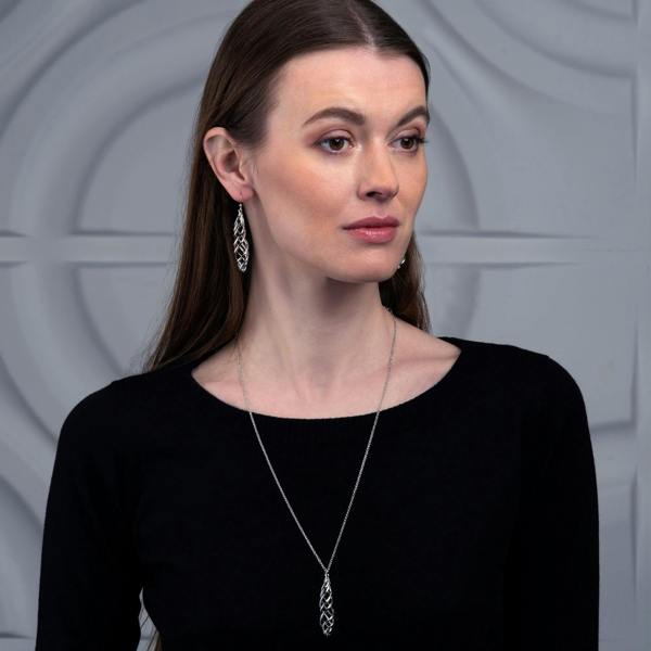 Long Spiral Pendant Necklace for Women - namana.london