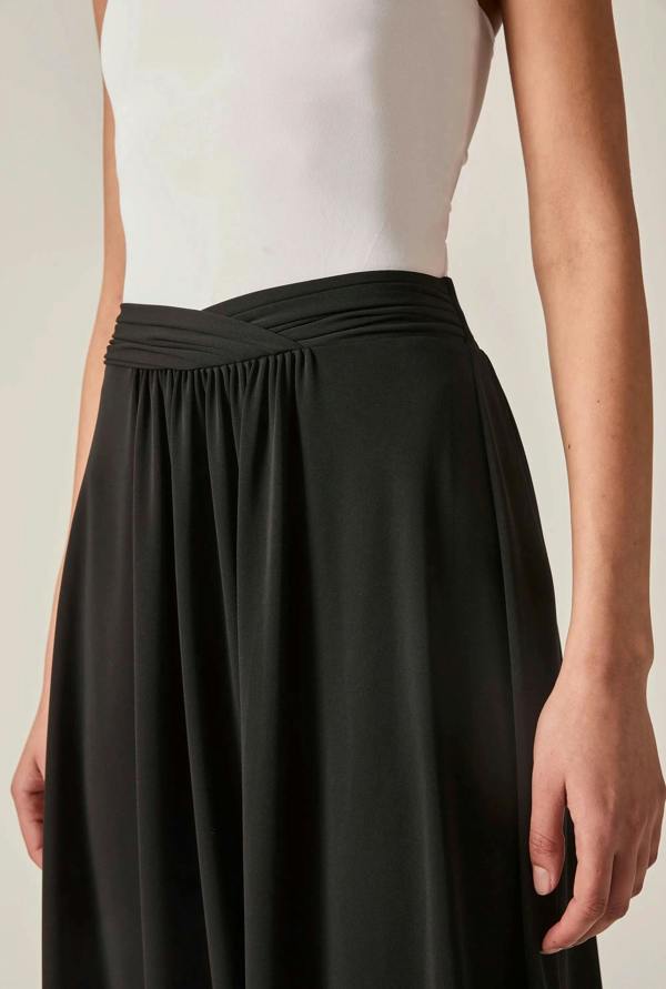 James Lakeland Black Jersey Midi Skirt