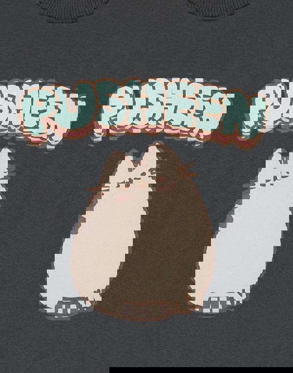 Pusheen Girls Grey Blush Short Sleeved T-Shirt