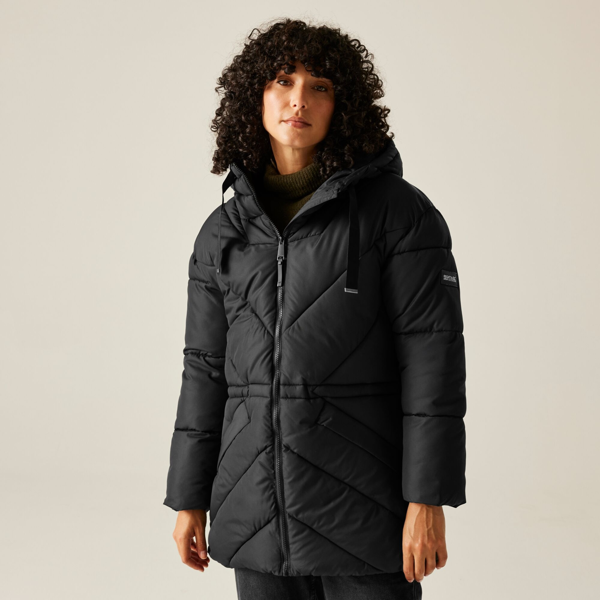Regatta Womens Rusey Quilted Padded Jacket - Black