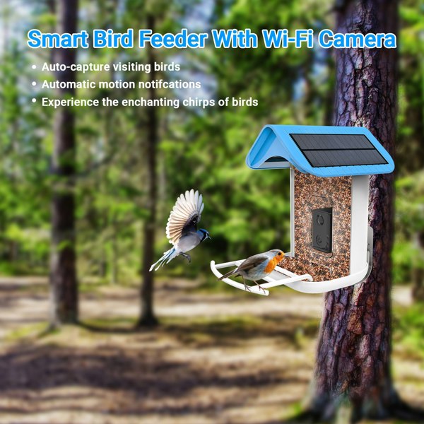 Callow Retail Callow Smart Bird Feeder with WI-FI Camera Solar power and AI Bird Recognition