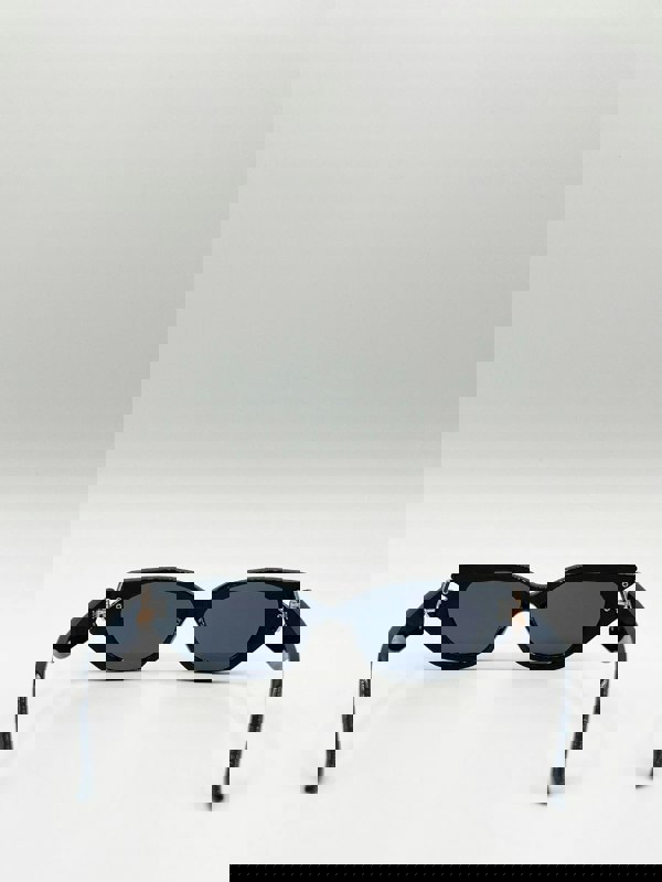 SVNX Cat-Eye Sunglasses with Side Detail in Black