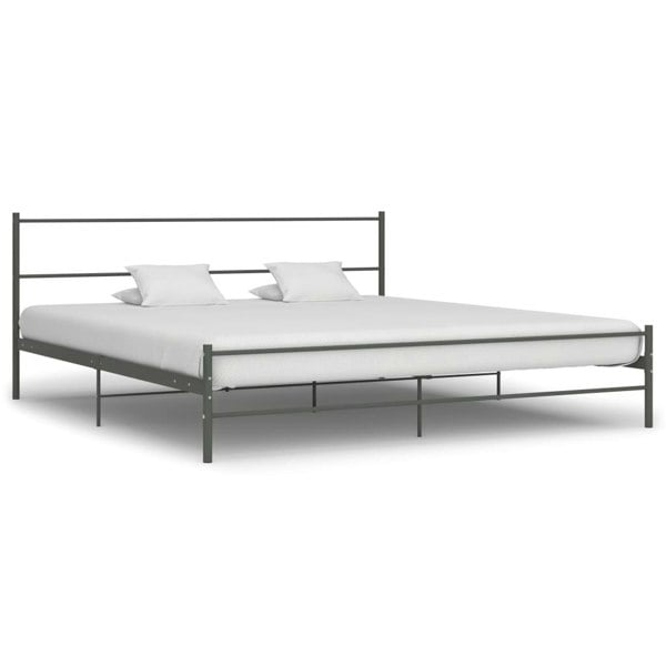 Berkfield Bed Frame Grey Metal 200x200 cm