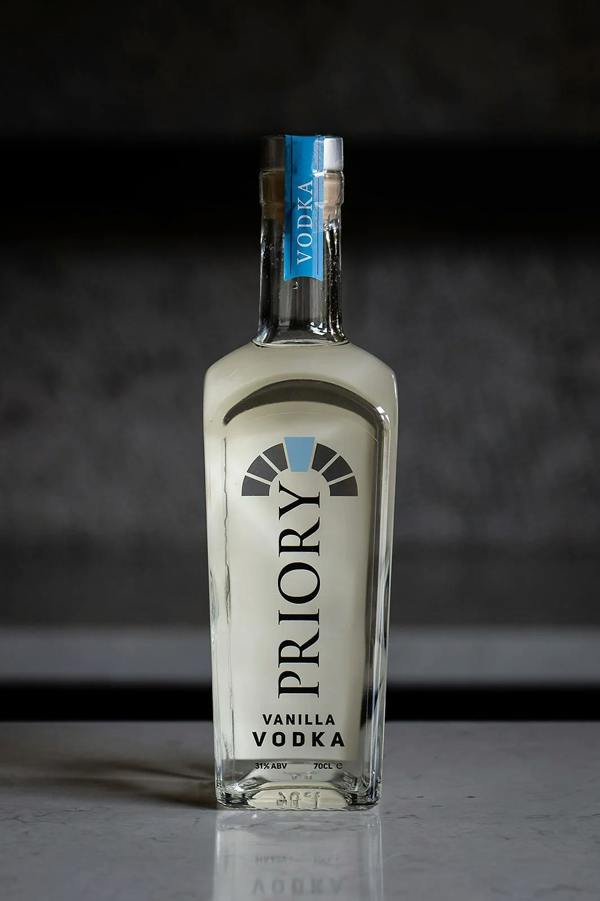 Priory Vanilla Vodka - 700ml Bottle | Potato-Based Spirit | 31% ABV