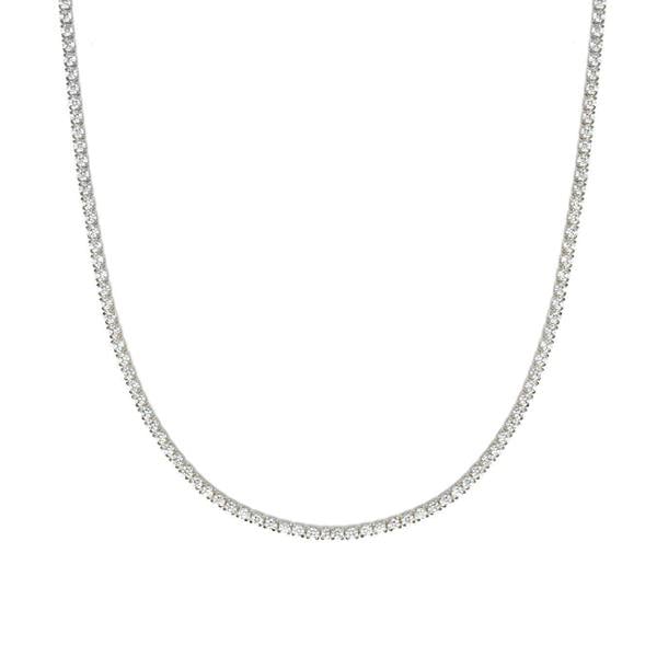 Say It With Tennis Necklace Silver  - Will You Be My Godmother?