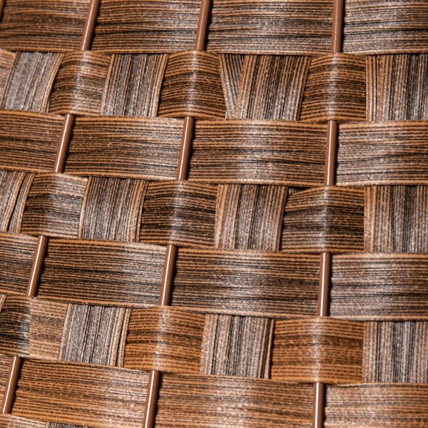 Samuel Alexander 48/70cm Samuel Alexander Large KD Plastic Wicker Rattan Woven Christmas Tree Skirt in Brown