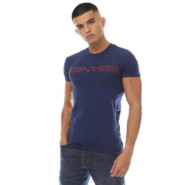 Emporio Armani Mens Crew Neck T-Shirt - Blue