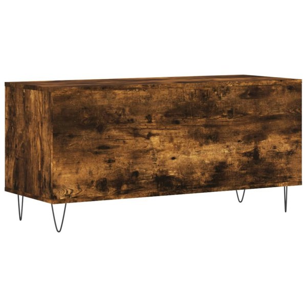 Berkfield Record Cabinet Smoked Oak 100x38x48 cm Engineered Wood