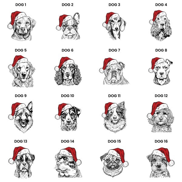 Personalised Memento Company Personalised Dog Breed Christmas Stocking