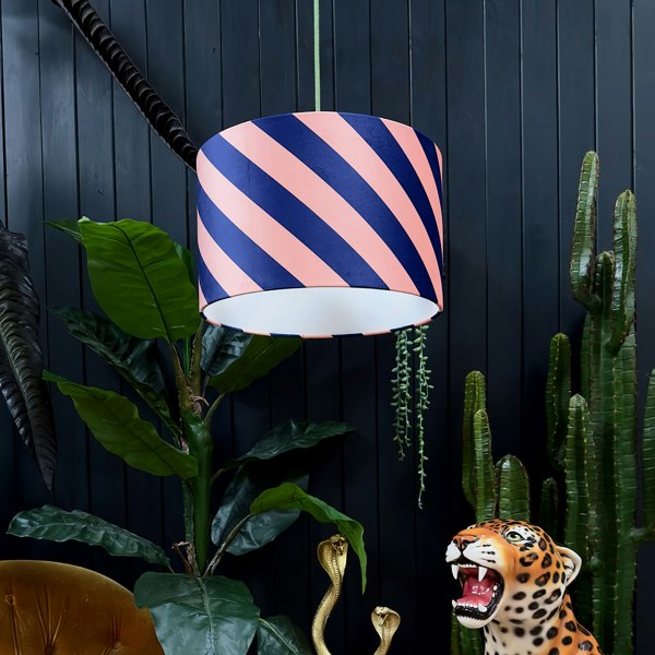 Love Frankie Peach Fuzz Helter Skelter Velvet Lampshades