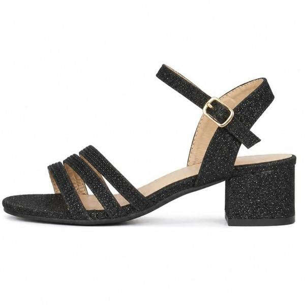 Spot On Girls Spot On Low Heel 3 Strap Diamante Mule H1124