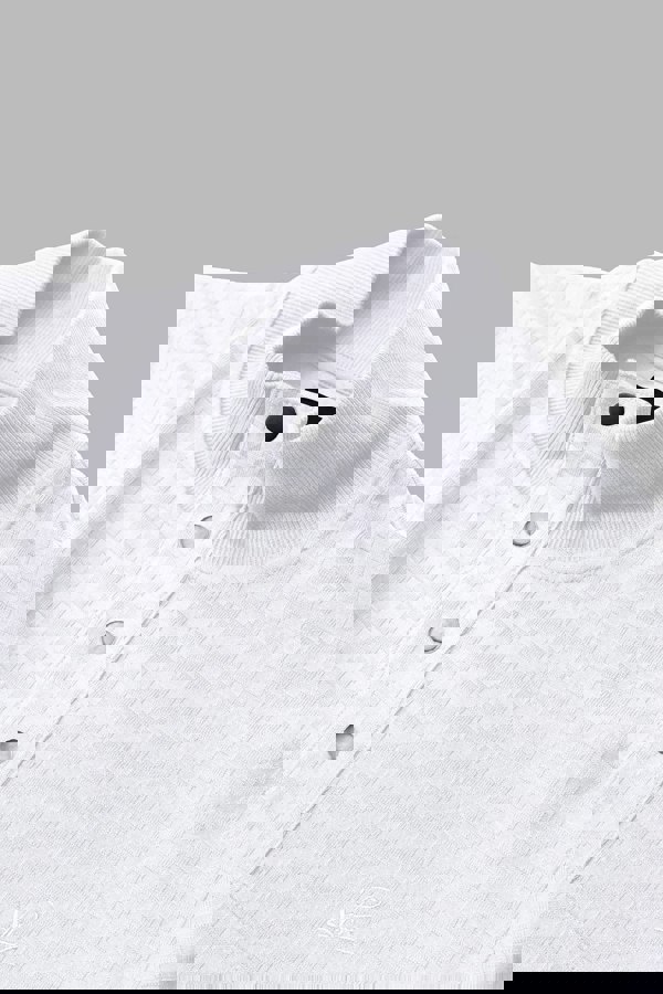 ENORSIA Textured Pattern High Neck Sweatshirt