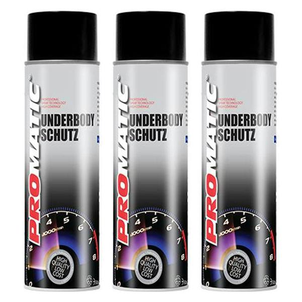 Promatic 3X Promatic Black Underbody Spray Paint 500ml