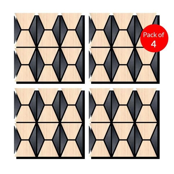 Britwall Geometric Harmony Acoustic Panel  - PET + MDF Size: 610 x 610 x 17 mm (Pack of 4)