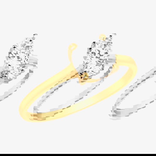 T. H. Baker 9ct Yellow Gold Cubic Zirconia Solitaire Ring 1.84.8269