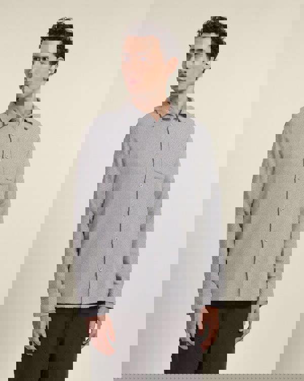 Larsson & Co Grey Twill Textured Overshirt