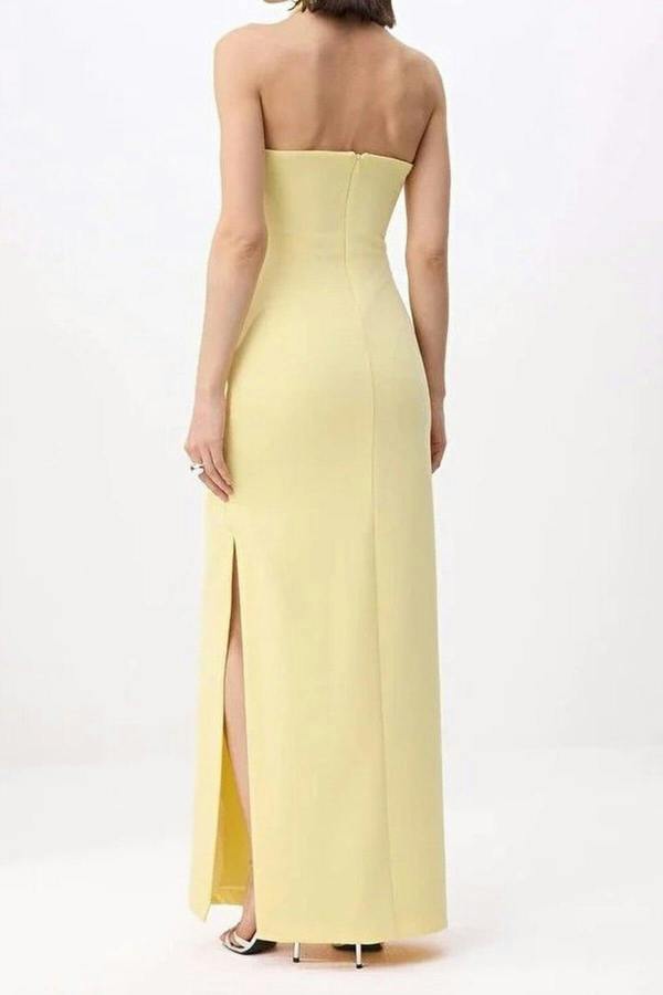 WOVCOR V-Neck Woven Maxi Dress