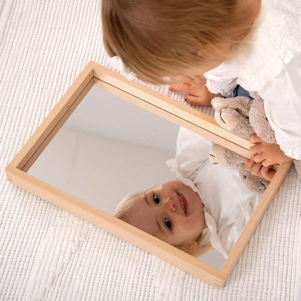 tickit Small Wooden Mirror Tray