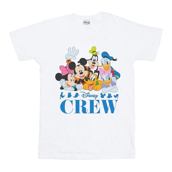 Disney Womens/Ladies Mickey Mouse Disney Friends Cotton Boyfriend T-Shirt - White