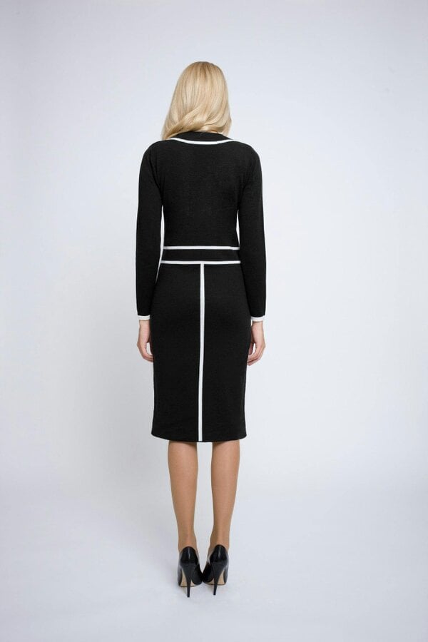Claire merino wool knitted jacquard dress