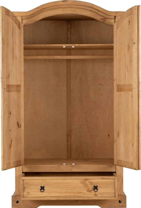 Seconique Corona 2 Door 1 Drawer Double Wardrobe