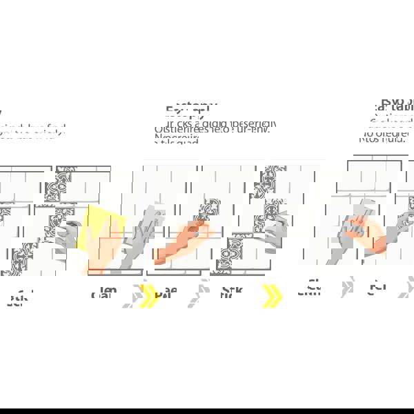 WT1539 - Cement Antique Floral Tulip Pattern Tiles Wall Stickers Set 2 - 15 x 15 cm (6 x 6 inches) - 24 pcs