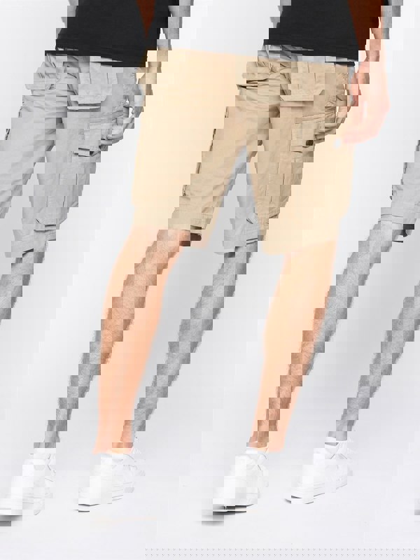 Crosshatch Kyron Cargo Shorts Stone