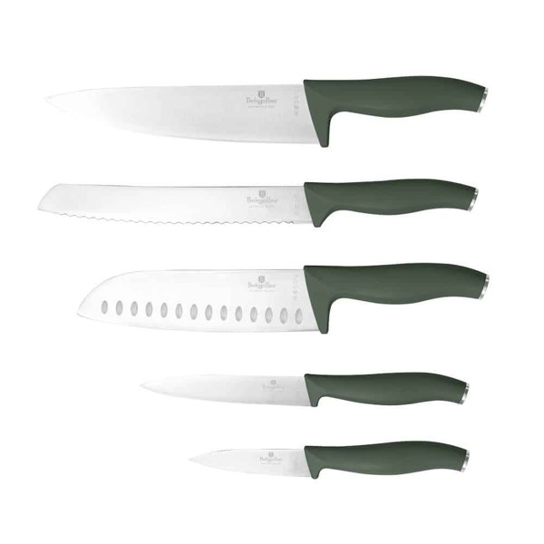 6 pcs knife set Berlinger Haus BH2978 Matte Green