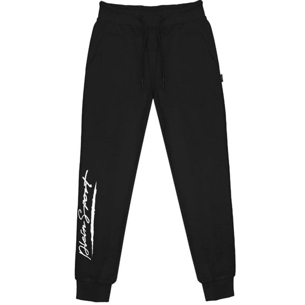 Plein Sport Large Signature Logo Black Sweatpants M
